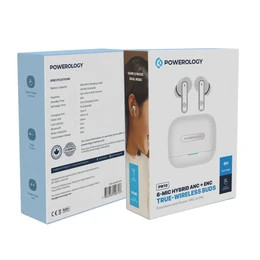 هدفون بی سیم پاورولوژی Powerology 6 Mic Hybrid ANC + ENC Earbuds PWLAU010
