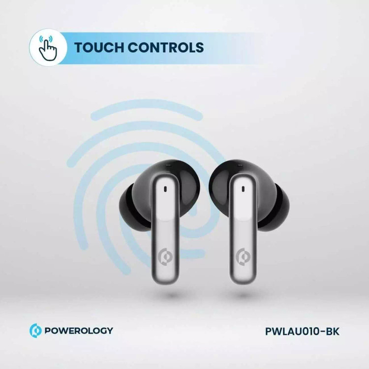 هدفون بی سیم پاورولوژی Powerology 6 Mic Hybrid ANC + ENC Earbuds PWLAU010