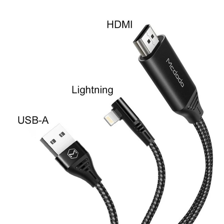 کابل تبدیل لایتنینگ به HDMI مک دودو مدل CA-6400 طول 2 متر