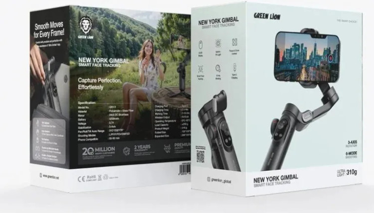 گیمبال هوشمند نیویورک گرین Green New York Gimbal Smart Face Tracking