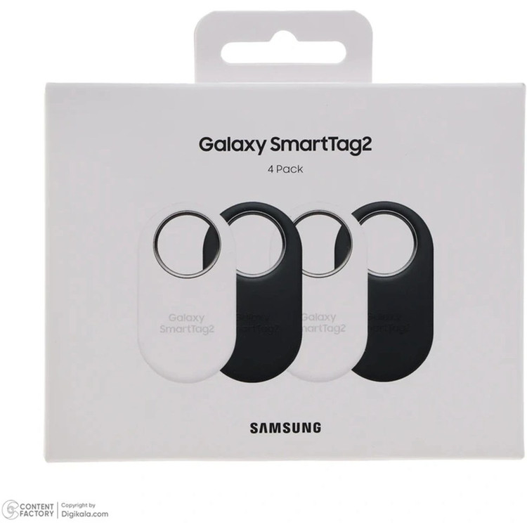 تگ ردیاب هوشمند سامسونگ مدل Galaxy SmartTag2 پک 4 عددی (دو عدد سفید و دو عدد مشکی )