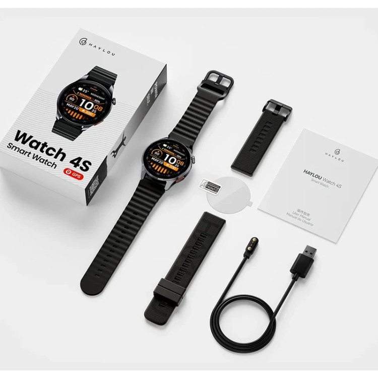 ساعت هوشمند 47 میلیمتری هایلو مدل Watch 4S با بند سیلیکونی (گلوبال)