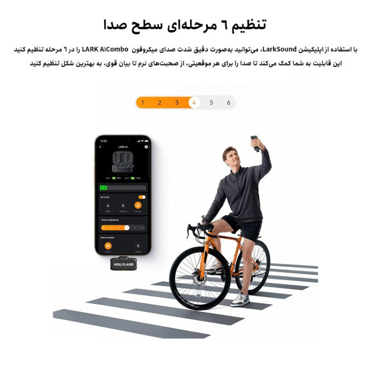 میکروفن بی سیم هالی لند مدل Lark A1 Combo با درگاه USB-C و Lightning (اورجینال)