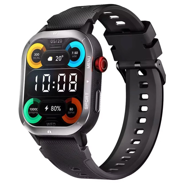 ساعت هوشمند 50 میلیمتری هایلو مدل IRON Neo با بند سیلیکونی